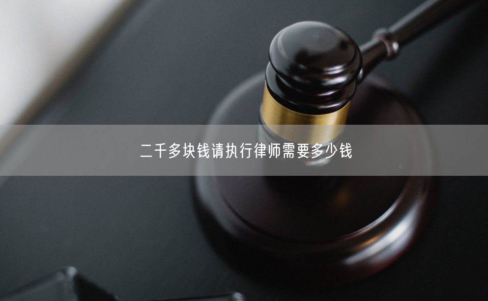 二千多块钱请执行律师需要多少钱