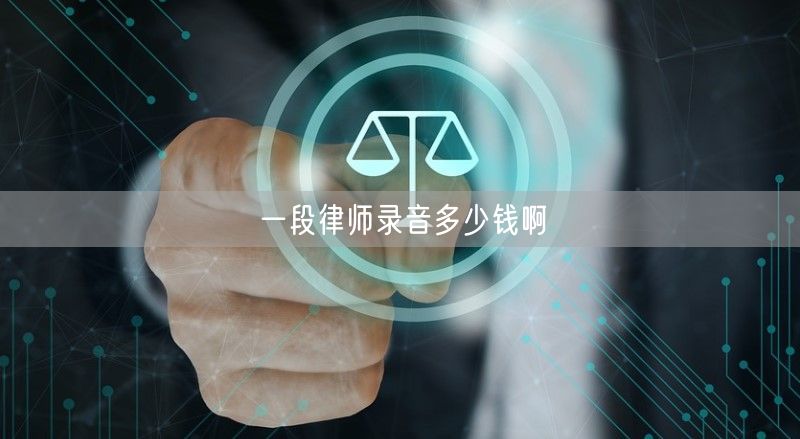 一段律师录音多少钱啊