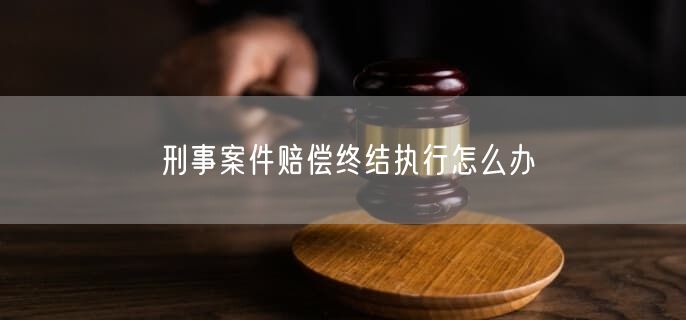 刑事案件赔偿终结执行怎么办